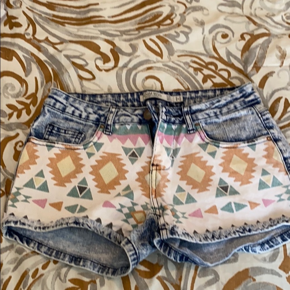 Boutique Aztec Jean Shorts